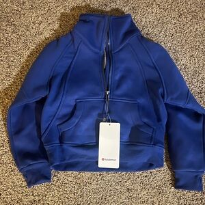 lululemon athletica Girls' Royal Blue Cropped Zip Hoodie
